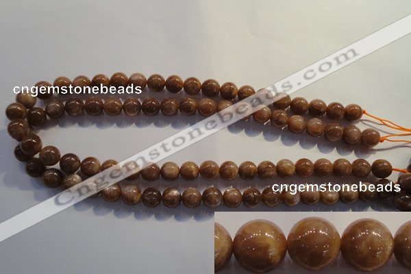 CCS353 15.5 inches 10mm round AB grade natural golden sunstone beads