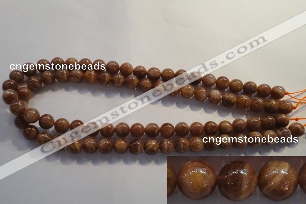 CCS363 15.5 inches 10mm round A grade natural golden sunstone beads