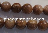 CCS364 15.5 inches 12mm round A grade natural golden sunstone beads