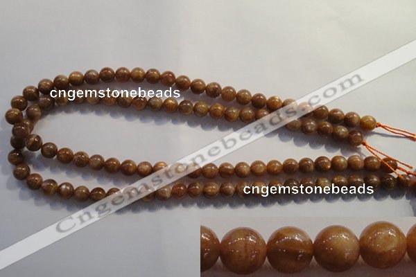 CCS372 15.5 inches 8mm round AA grade natural golden sunstone beads