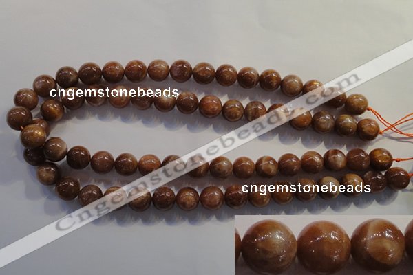 CCS374 15.5 inches 12mm round AA grade natural golden sunstone beads