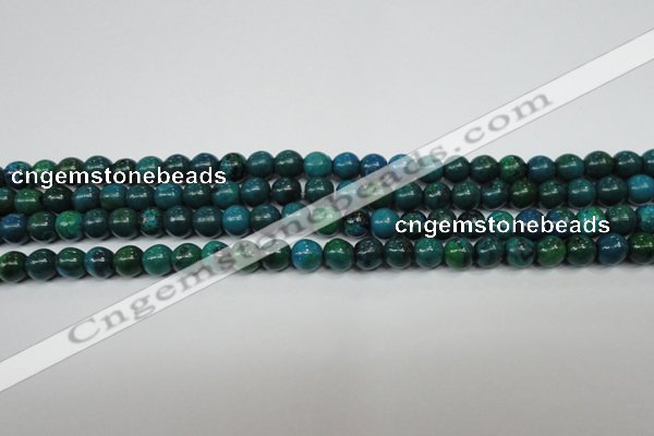 CCS400 15.5 inches 4mm round dyed chrysocolla gemstone beads