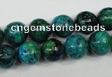 CCS404 15.5 inches 12mm round dyed chrysocolla gemstone beads