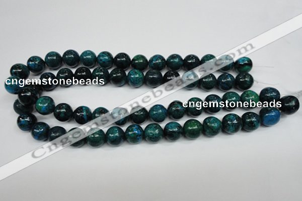 CCS405 15.5 inches 14mm round dyed chrysocolla gemstone beads