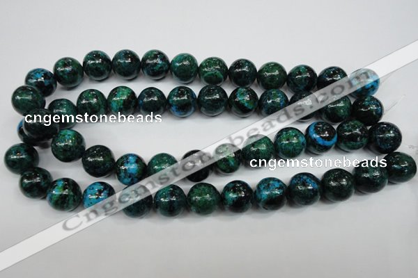 CCS406 15.5 inches 16mm round dyed chrysocolla gemstone beads