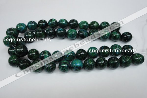 CCS407 15.5 inches 18mm round dyed chrysocolla gemstone beads