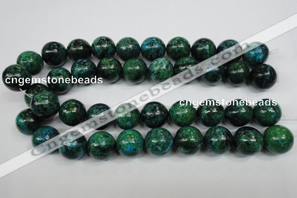 CCS408 15.5 inches 20mm round dyed chrysocolla gemstone beads