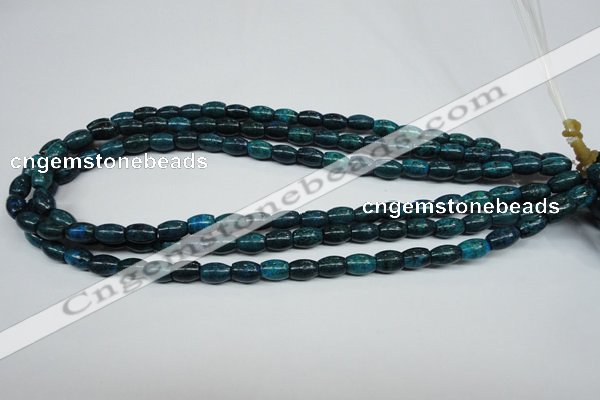 CCS412 15.5 inches 6*9mm rice dyed chrysocolla gemstone beads