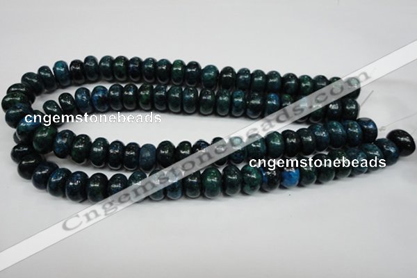 CCS415 15.5 inches 8*14mm rondelle dyed chrysocolla gemstone beads