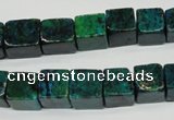 CCS420 15.5 inches 10*10mm cube dyed chrysocolla gemstone beads