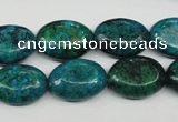 CCS444 15.5 inches 13*18mm oval dyed chrysocolla gemstone beads