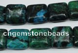 CCS464 15.5 inches 14*14mm square dyed chrysocolla gemstone beads