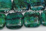 CCS467 15.5 inches 20*20mm square dyed chrysocolla gemstone beads