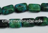 CCS472 15.5 inches 10*14mm rectangle dyed chrysocolla gemstone beads