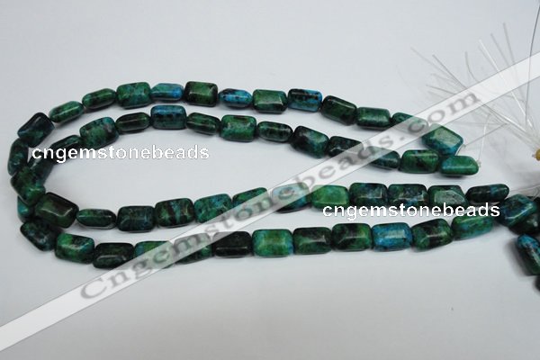 CCS472 15.5 inches 10*14mm rectangle dyed chrysocolla gemstone beads