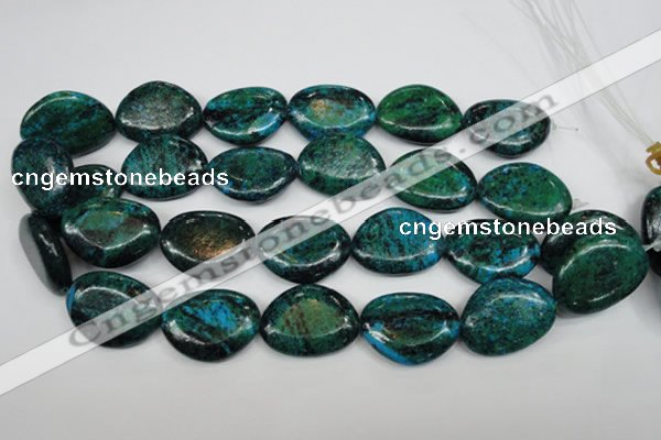 CCS481 15.5 inches 22*30mm freeform dyed chrysocolla gemstone beads