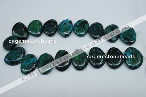 CCS482 15.5 inches 22*30mm freeform dyed chrysocolla gemstone beads