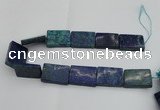 CCS528 15.5 inches 25*35mm rectangle Dyed Chrysocolla gemstone beads