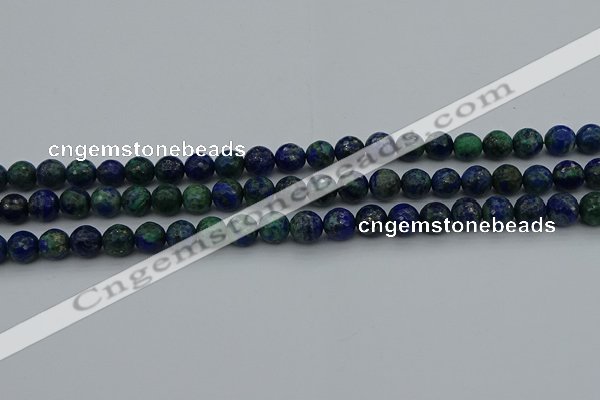 CCS532 15.5 inches 8mm faceted round dyed chrysocolla beads