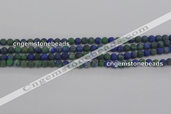 CCS541 15.5 inches 6mm round matte dyed chrysocolla beads