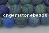 CCS543 15.5 inches 10mm round matte dyed chrysocolla beads