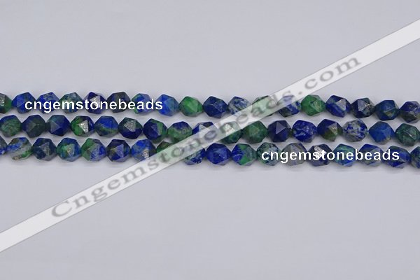 CCS546 15.5 inches 6mm faceted nuggets dyed chrysocolla beads