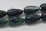 CCS56 16 inches 10*18mm teardrop dyed chrysocolla gemstone beads