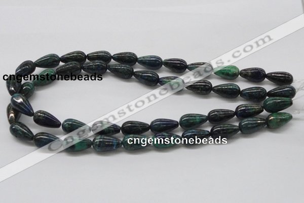 CCS56 16 inches 10*18mm teardrop dyed chrysocolla gemstone beads