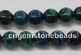 CCS57 16 inches 10*10mm pumpkin dyed chrysocolla gemstone beads