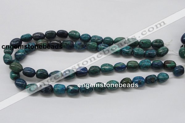 CCS58 16 inches 12*15mm nuggets dyed chrysocolla gemstone beads