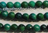 CCS602 15.5 inches 8mm faceted round dyed chrysocolla gemstone beads