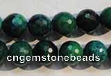 CCS604 15.5 inches 12mm faceted round dyed chrysocolla gemstone beads