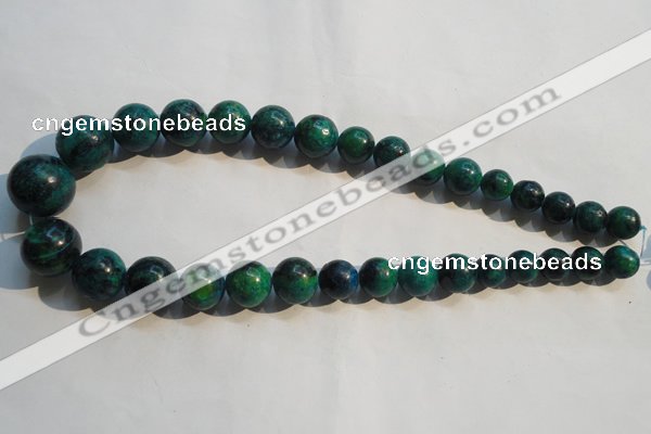 CCS609 15.5 inches 10mm – 20mm round dyed chrysocolla gemstone beads