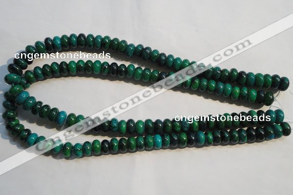 CCS616 15.5 inches 6*10mm rondelle dyed chrysocolla gemstone beads