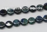 CCS62 16 inches 8mm flat round dyed chrysocolla gemstone beads