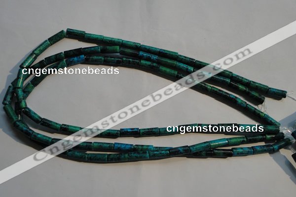 CCS624 15.5 inches 5*13mm tube dyed chrysocolla gemstone beads