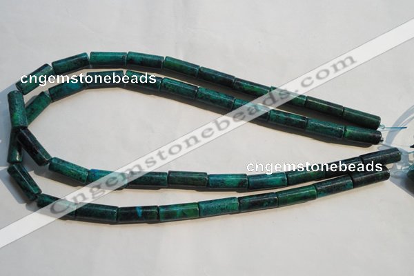 CCS625 15.5 inches 7*18mm tube dyed chrysocolla gemstone beads