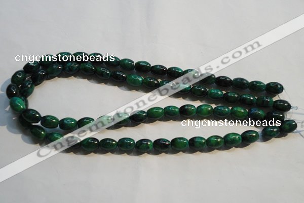 CCS630 15.5 inches 8*12mm rice dyed chrysocolla gemstone beads