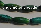 CCS634 15.5 inches 8*20mm rice dyed chrysocolla gemstone beads