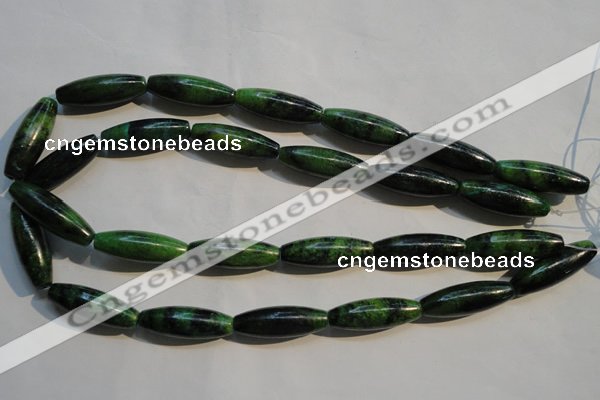 CCS635 15.5 inches 10*30mm rice dyed chrysocolla gemstone beads