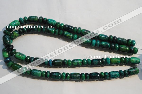 CCS645 15.5 inches 5*10mm rondelle & 10*14mm drum dyed chrysocolla beads