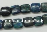 CCS65 16 inches 12*12mm square dyed chrysocolla gemstone beads