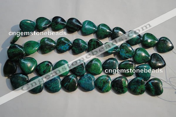 CCS654 15.5 inches 20*20mm heart dyed chrysocolla gemstone beads