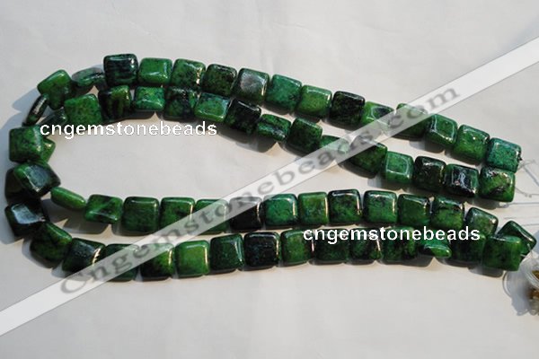 CCS658 15.5 inches 12*12mm square dyed chrysocolla gemstone beads