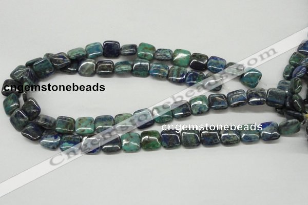 CCS66 16 inches 14*14mm square dyed chrysocolla gemstone beads