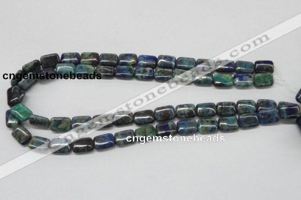 CCS67 16 inches 10*14mm rectangle dyed chrysocolla gemstone beads