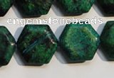 CCS675 15.5 inches 18*20mm hexagon dyed chrysocolla gemstone beads