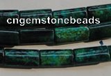 CCS708 15.5 inches 8*16mm flat tube dyed chrysocolla gemstone beads