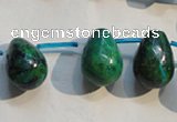 CCS714 Top-drilled 13*18mm teardrop dyed chrysocolla gemstone beads