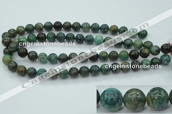 CCS754 15 inches 12mm round chrysocolla gemstone beads wholesale
